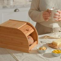 Kit Para Servir Com 01 Migalheira + 01 Porta Pão + 01 Boleira Em Bambu Ou - 2