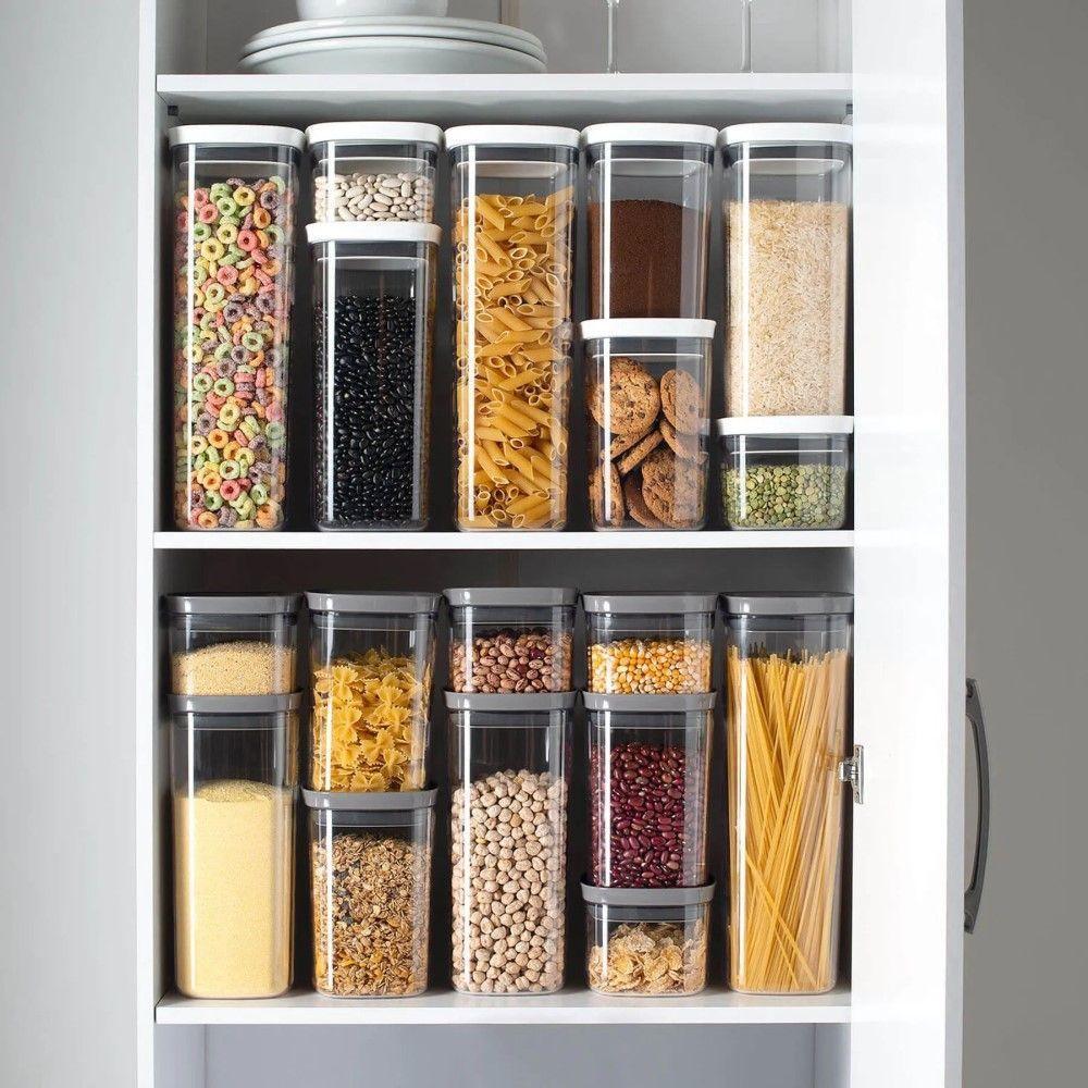 Conjunto De Potes Herméticos 1,5 L 4 Peças Block Modular Transparente Ou - 2