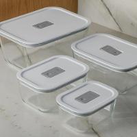 Conjunto De Potes De Vidro Herméticos 4 Peças Fresh Lock Ou - 4