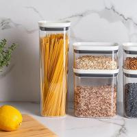 Conjunto De Potes Herméticos 2 L 4 Peças Block Modular Transparente Ou - 2