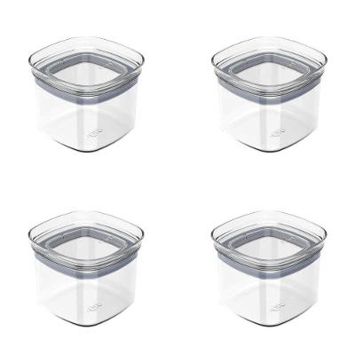Conjunto de Potes Herméticos Block Modular 4 Peças 450ML para Organização Transparente Ou