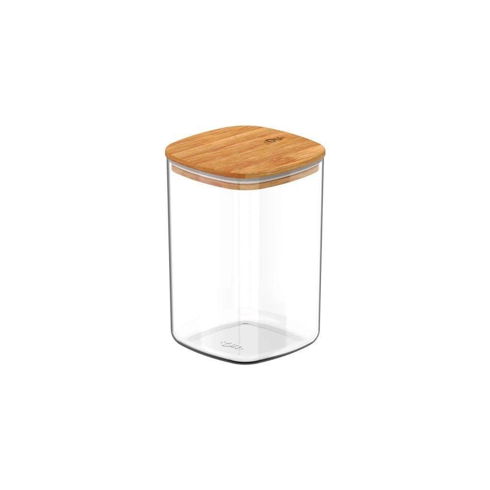 Conjunto De Potes Herméticos Keep 6 Peças Transparente Com Tampa De Bambu Ou - 7