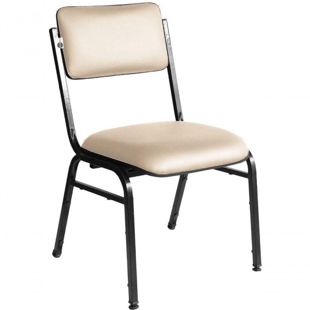 Kit Com 3 Cadeiras Para Auditórios Linha Hotel Smart Bege - 1