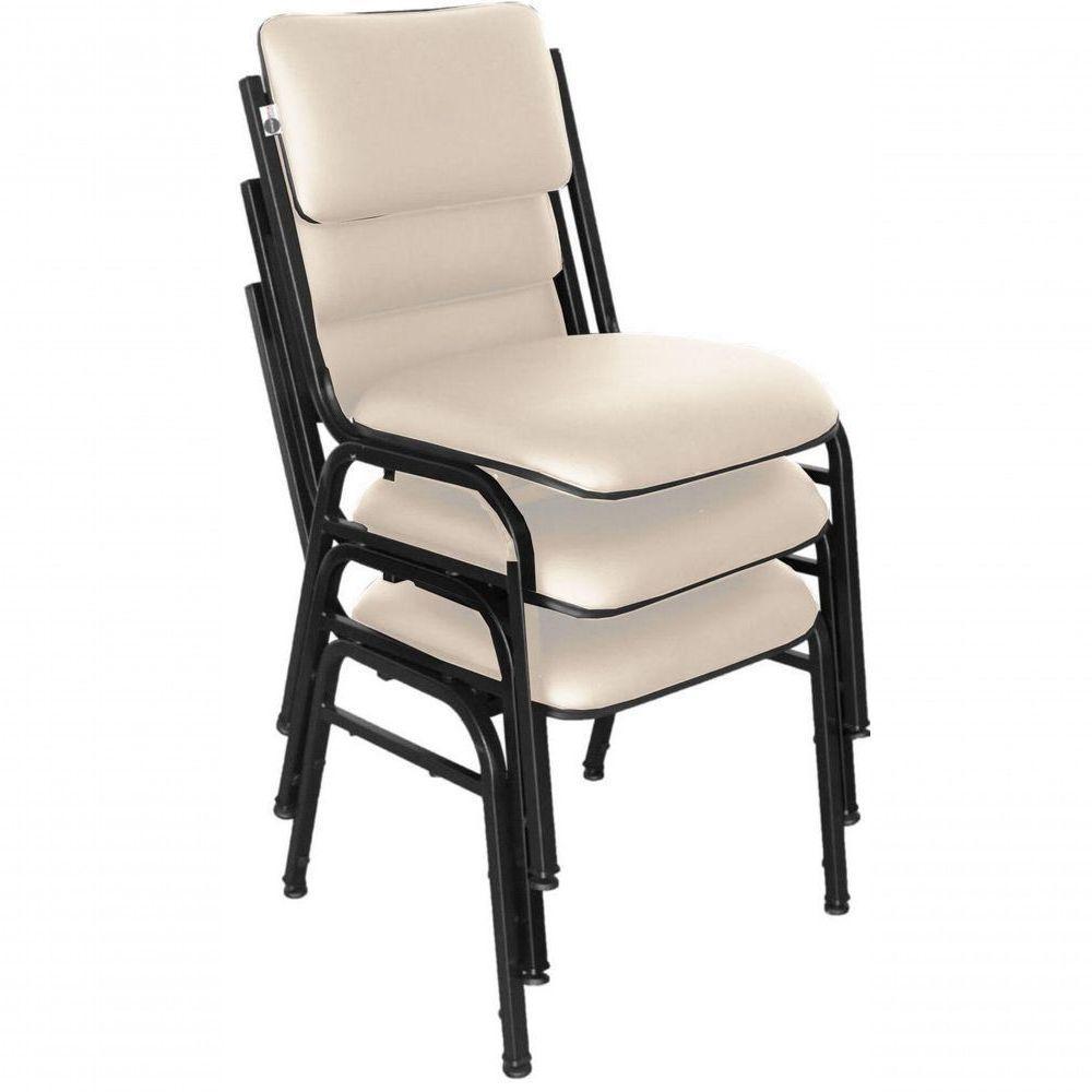 Kit Com 3 Cadeiras Para Auditórios Linha Hotel Smart Bege - 2