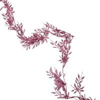 Galho Folhagem Ramificado Glitter Rosa Natal 1,75 Metros - Art Christmas - 1