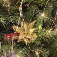 Jogo Pick Natal Folhagem Glitter Especial Champanhe 4 Unidades - Magizi - 3