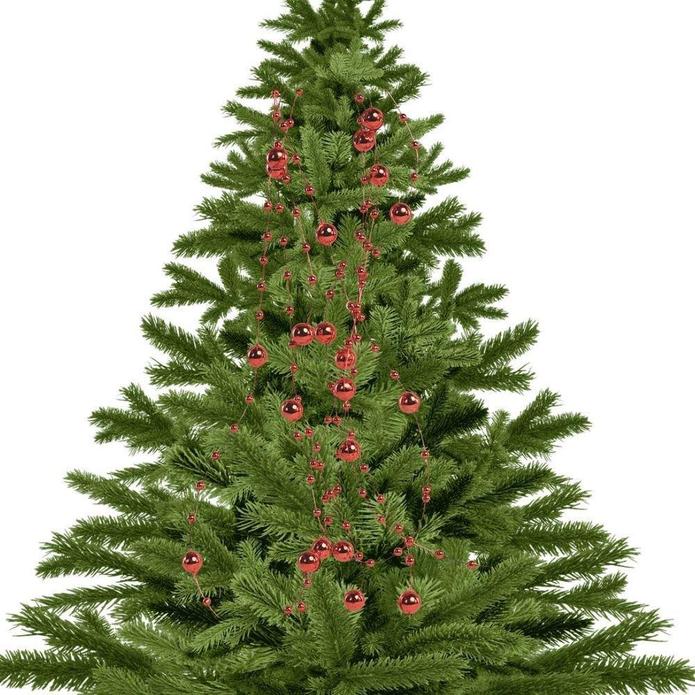 Jogo 4 Colares Corrente Contas Natal 8mm E 4mm Vermelho 1,8 Metros - Magizi - 2