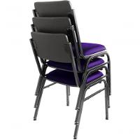 Kit Com 3 Cadeiras Para Auditórios Linha Hotel Smart Roxo - 3