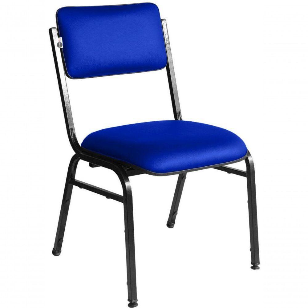 Kit Com 3 Cadeiras Para Auditórios Linha Hotel Smart Azul - 1