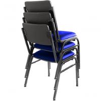 Kit Com 3 Cadeiras Para Auditórios Linha Hotel Smart Azul - 3