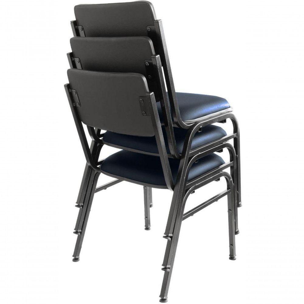 Kit Com 3 Cadeiras Para Auditórios Linha Hotel Smart Azul - 3