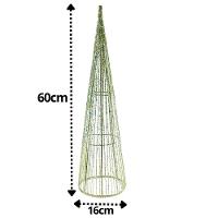 Árvore Cone Aramado Verde Line Algodão Brilho Suave 60cm - Magizi - 3