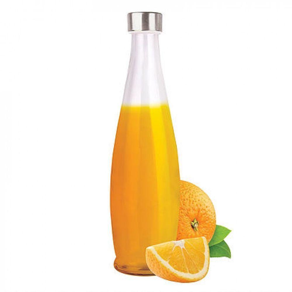 Kit 3 Garrafas Vidro Acqua Transparente 1 Litro Com Tampa - 1