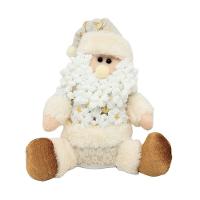 Papai Noel Sentado Pelúcia Star Gold Champanhe 25cm - Magizi - 1