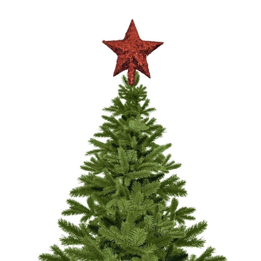 Kit Ponteira Estrela Vitril Vermelha E Dourada 15cm 2 Peças - Magizi - 2