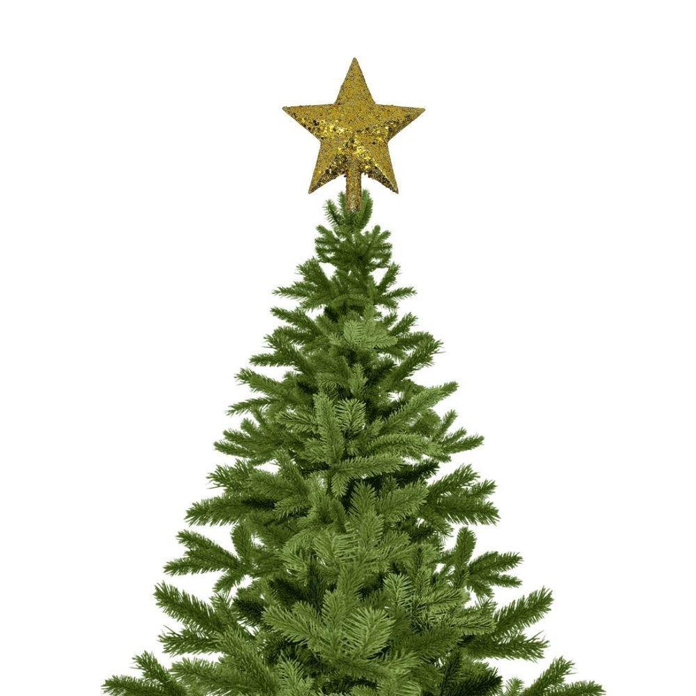 Kit Ponteira Estrela Vitril Vermelha E Dourada 15cm 2 Peças - Magizi - 5