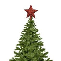 Kit Ponteira Estrela Vitril Vermelha E Dourada 15cm 2 Peças - Magizi - 2