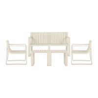 Conjunto 5 Peças área Externa Bahamas 2 Poltronas 2 Mesas De Centro 1 Sofá 120cm Em Fibra Natural Bambu G56 - Gran Belo - 1