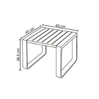 Conjunto 5 Peças área Externa Bahamas 2 Poltronas 2 Mesas De Centro 1 Sofá 120cm Em Fibra Natural Bambu G56 - Gran Belo - 5