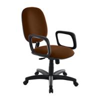 Cadeira Diretor Para Escritório Com Braços Linha Uno Marrom - 1