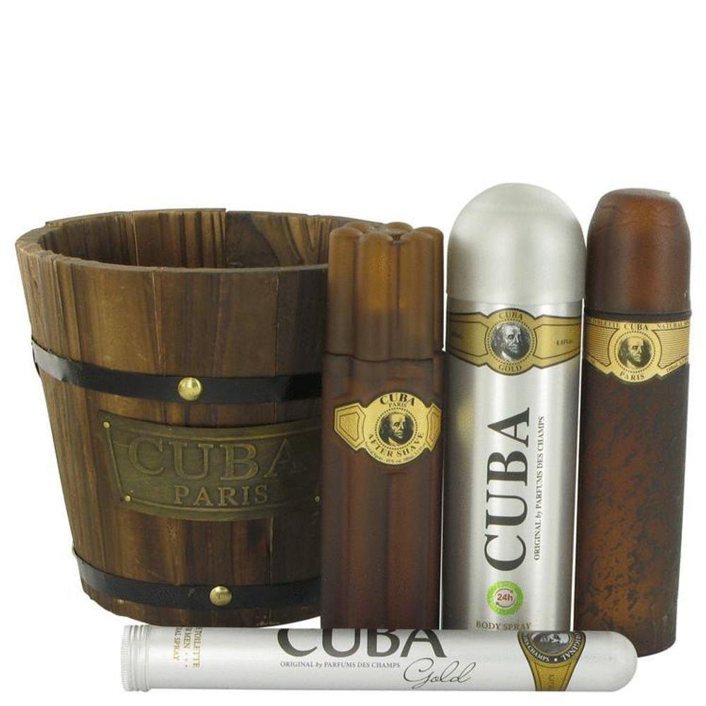 Perf.colônia Masc.cuba Gold Fragluxe Cx.pres.100ml Edt + 35ml Edt + 200ml Des. + 100ml Pós Barba - 1