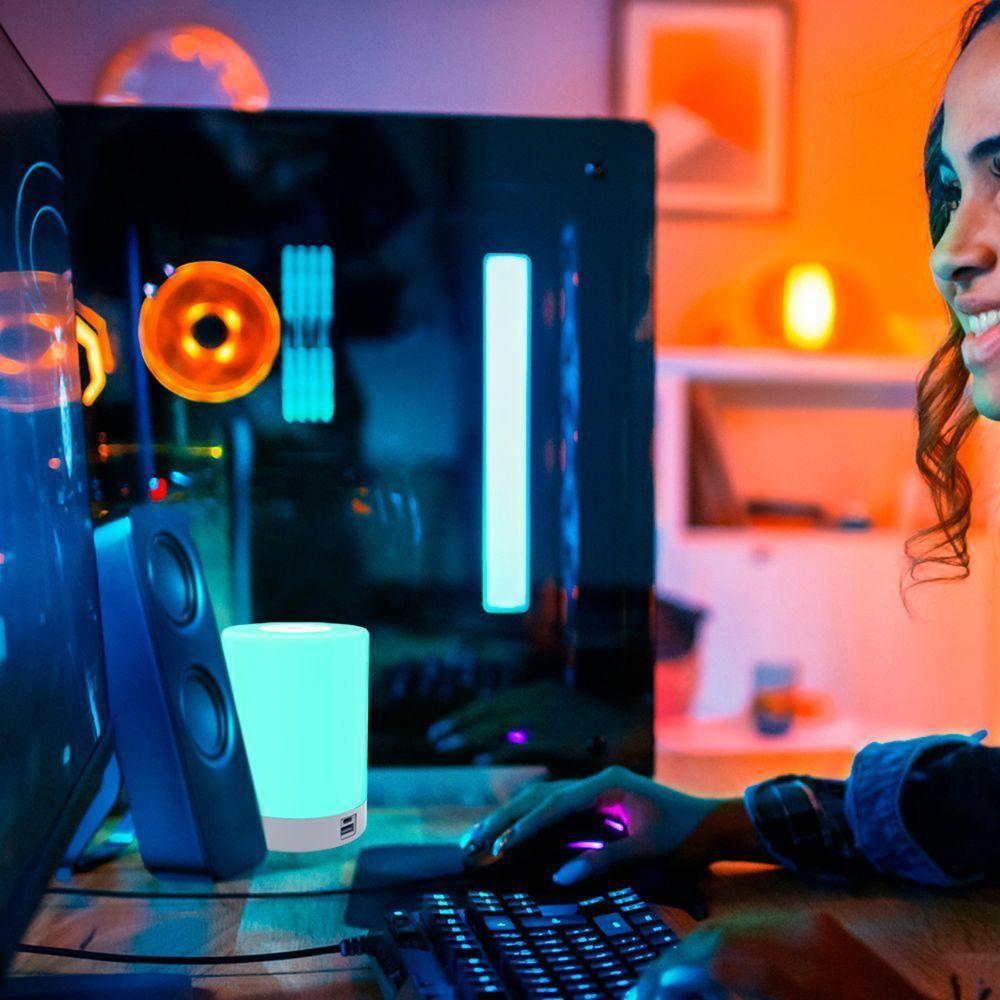 Luminária De Mesa Taschibra Atmosphere Rgb Led Usb Recarregável - 4