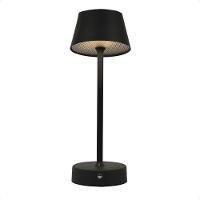 Luminária Abajur Mesa Led Louvre Touch Recarregável Preto - 1