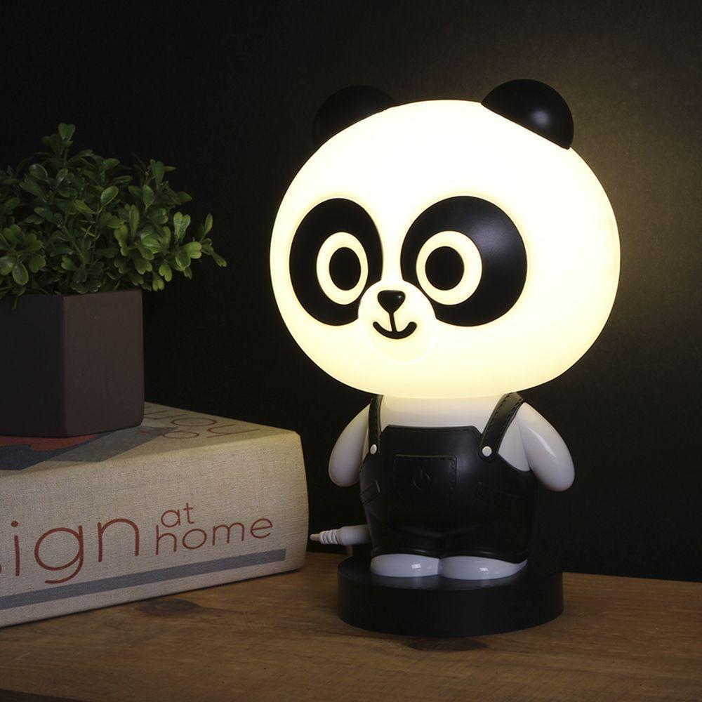 Luminária De Mesa Infantil Taschibra Led Abajur Pandinha Faro 3w Usb Luz Quente 3000k - 5