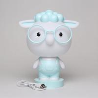 Luminária De Mesa Infantil Taschibra Led Abajur Ovelinha Bill 3w Usb Luz Quente 3000k