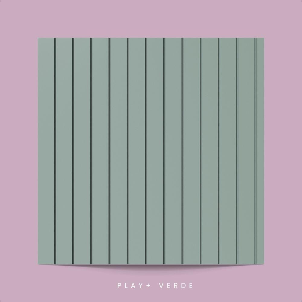 Painel Ripado Laminado De Eva Autocolante Flexível Rolo 10m Verde - 2