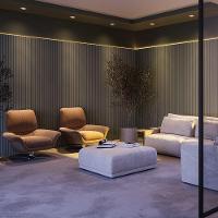 Painel Ripado Laminado De Eva Autocolante Flexível Rolo 10m Verde - 6