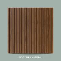 Painel Ripado Laminado De Eva Autocolante Flexível Rolo 5mt Madeto Nogueira Natural - 2