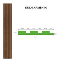 Painel Ripado Laminado De Eva Autocolante Flexível Rolo 5mt Madeto Nogueira Natural - 3