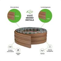 Painel Ripado Laminado De Eva Autocolante Flexível Rolo 5mt Madeto Nogueira Natural