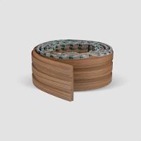 Painel Ripado Laminado De Eva Autocolante Flexível Rolo 5mt Madeto Nogueira Natural - 5