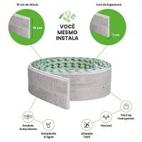 Painel Ripado Laminado De Eva Autocolante Flexível Rolo 10m White Com Textura | Branco - 5