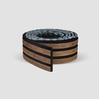 Painel Ripado Laminado De Eva Autocolante Flexível Rolo 5mt Madeto Nogueira Intenso - 5