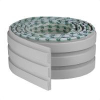 Painel Ripado Laminado De Eva Autocolante Flexível Rolo 5mt Cinza - 1