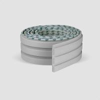 Painel Ripado Laminado De Eva Autocolante Flexível Rolo 5mt Cinza - 5