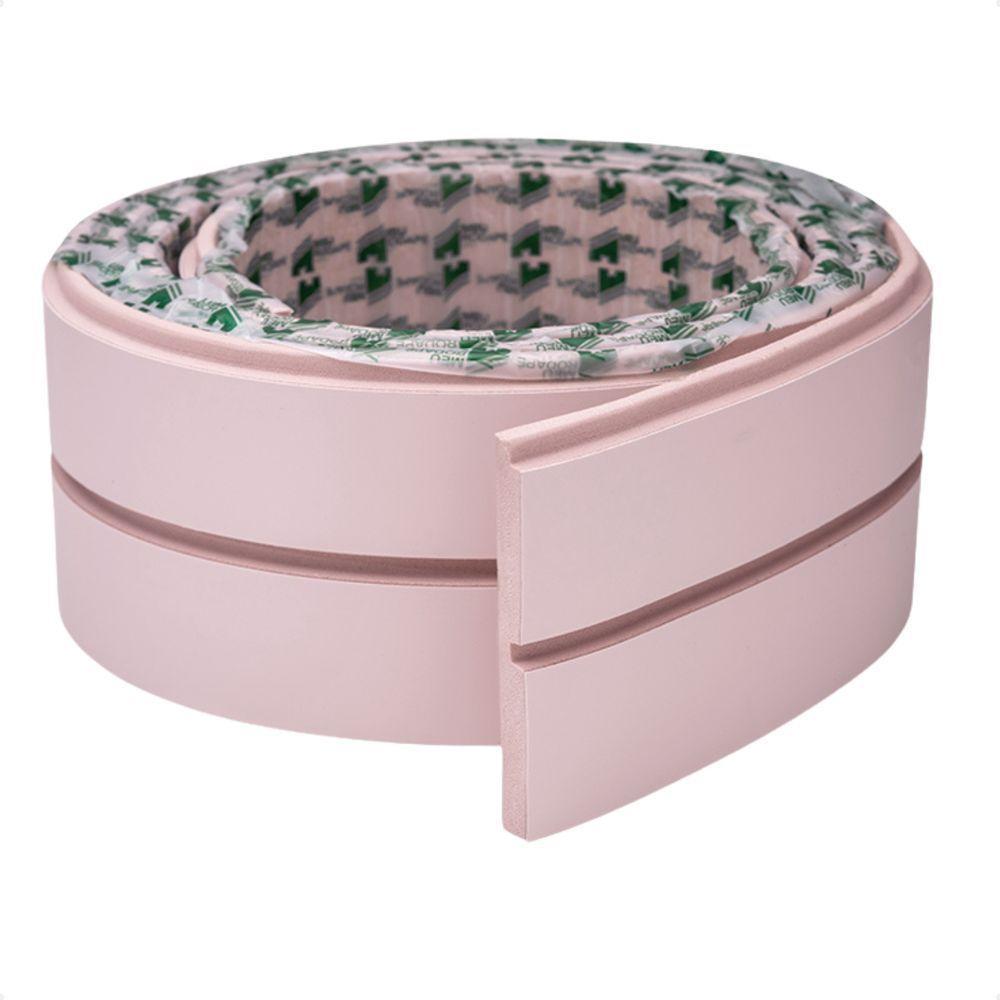 Painel Ripado Laminado De Eva Autocolante Flexível Rolo 5m Rosa - 1