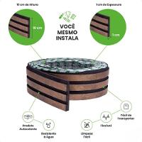 Painel Ripado Laminado De Eva Autocolante Flexível Rolo 10mt Corten Com Textura Amadeirado