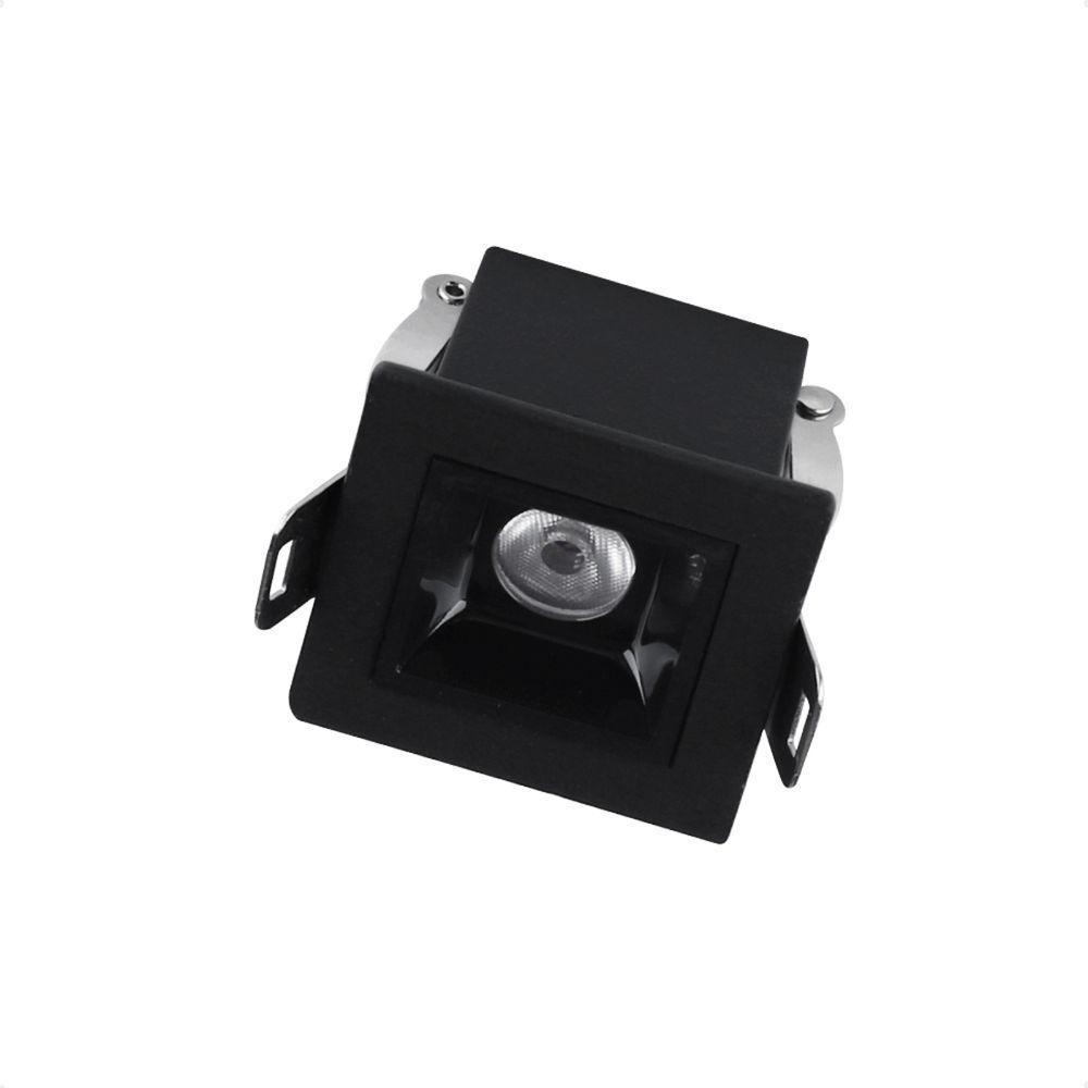Spot De Led Embutir Taschibra Arch Pontual 2w 2700k Bivolt Preto - 1