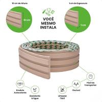 Painel Ripado Laminado De Eva Autocolante Flexível Rolo 10mt Creme