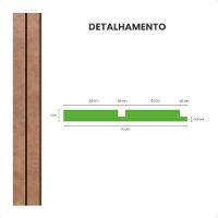 Painel Ripado Laminado De Eva Autocolante Flexível Rolo 10m Bronze Com Textura Amadeirado