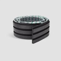 Painel Ripado Laminado De Eva Autocolante Flexível Rolo 10mt Black Com Textura | Preto - 2