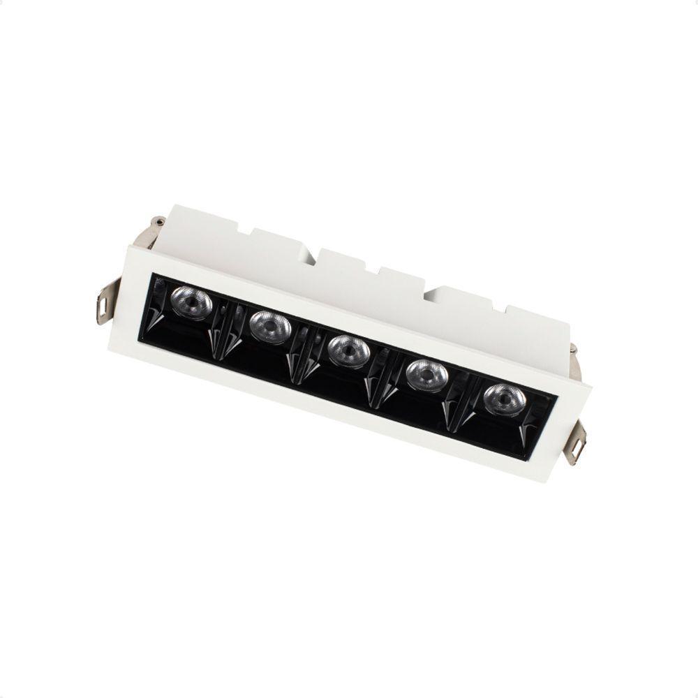 Spot De Led Embutir Taschibra Arch Pontual 10w 2700k Bivolt Branco Com Preto - 1