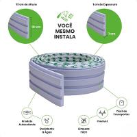 Painel Ripado Laminado De Eva Autocolante Flexível Rolo 5mt Azul