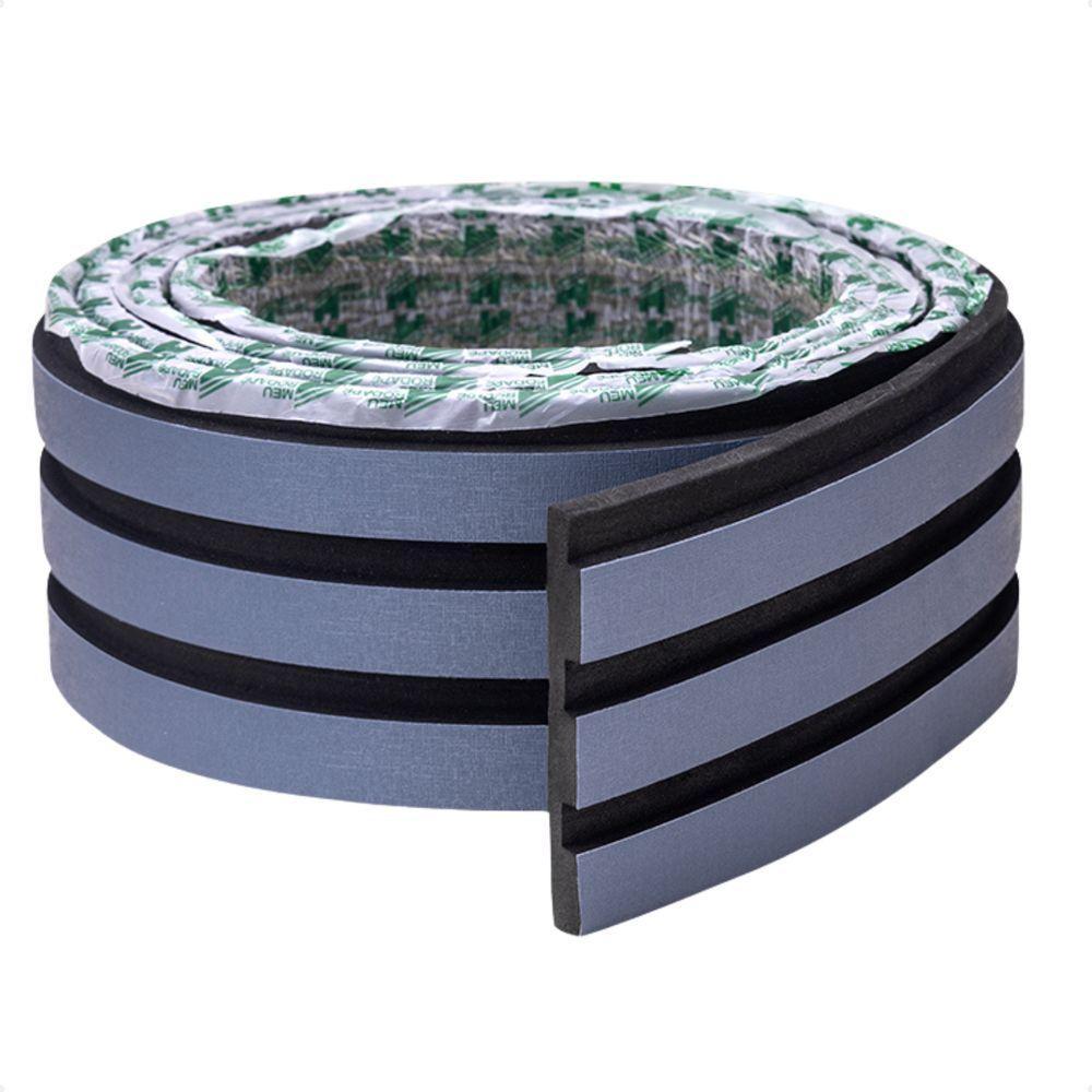 Painel Ripado Laminado De Eva Autocolante Flexível Rolo 10mt Blue Com Textura | Azul - 1