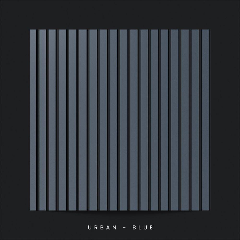 Painel Ripado Laminado De Eva Autocolante Flexível Rolo 10mt Blue Com Textura | Azul - 5