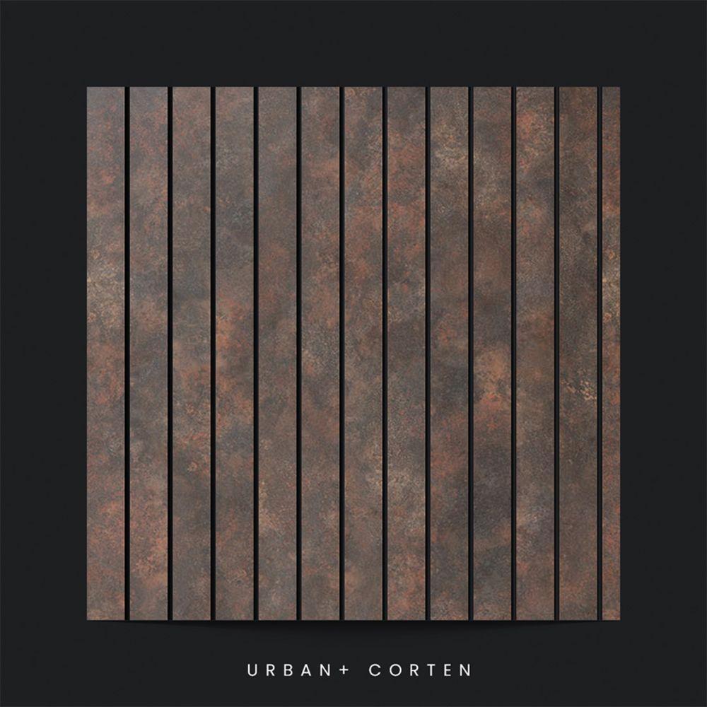 Painel Ripado Laminado De Eva Autocolante Flexível Rolo 5m Corten Com Textura Amadeirado - 5